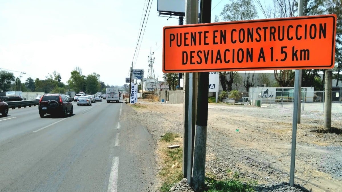 Modifican sentido del Puente Comanjilla por obras; usa los carriles emergentes