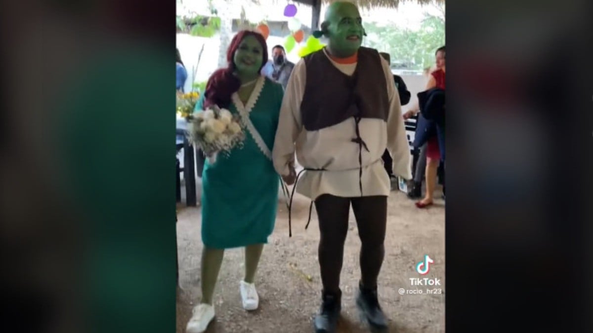 ¿Te disfrazarías de Shrek y Fiona para tu boda?