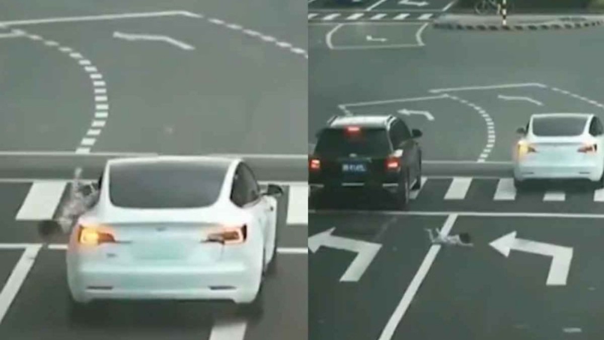 Niña cae de auto en movimiento; conductor ni se percata