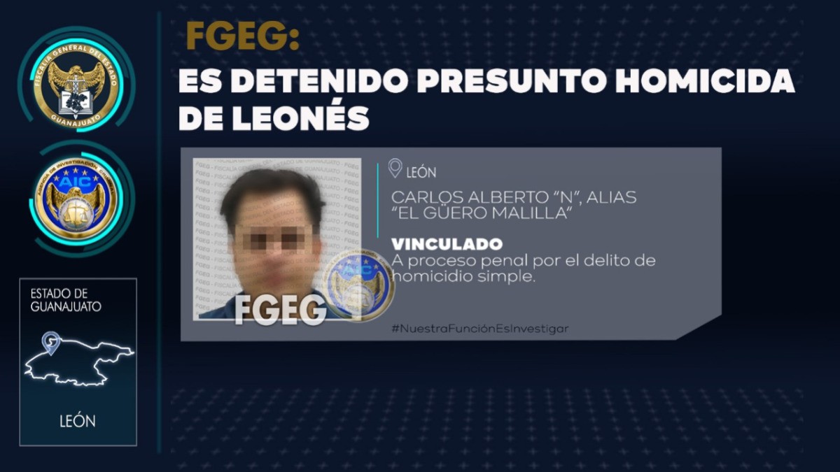 Detienen al “Güero Malilla” por asesinato