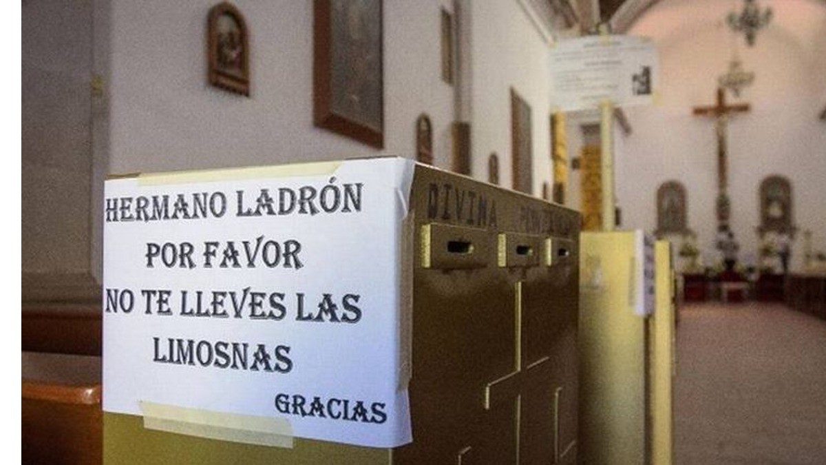 Robó las limosnas de nueve iglesias “por necesidad”