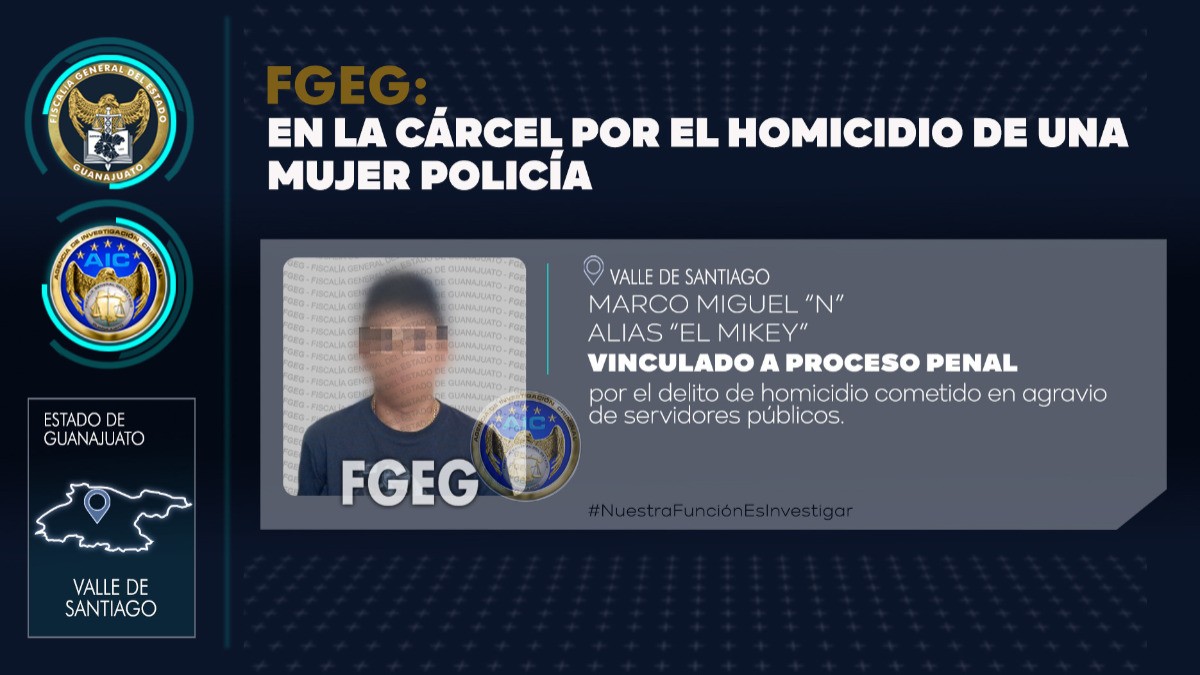 Procesan a asesino de mujer Policía en Valle de Santiago