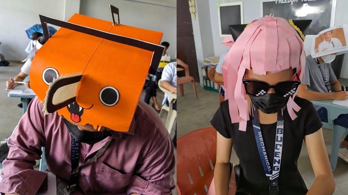 ¡Estudiantes crean sombreros anticopiones!