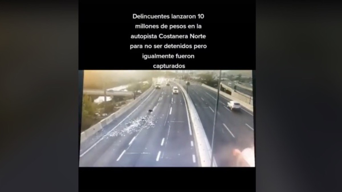 ¡Ladrones avientan dinero para evitar ser detenidos!