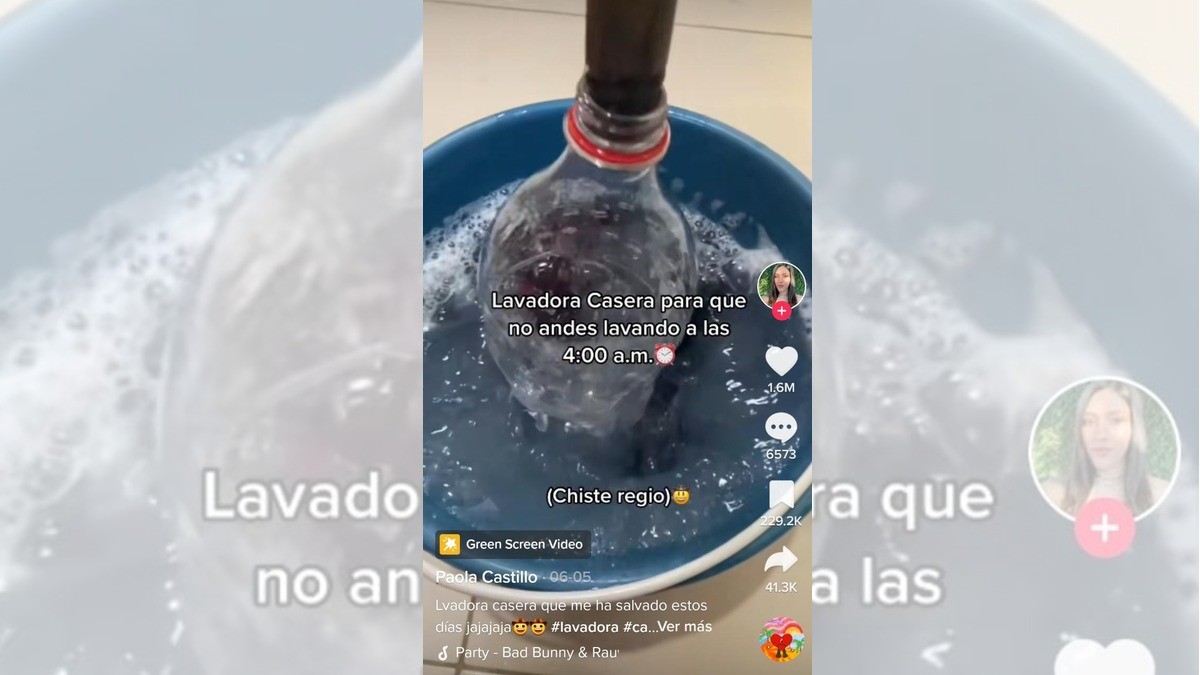 ¡Joven lanza tutorial para crear lavadora casera y se hace viral!