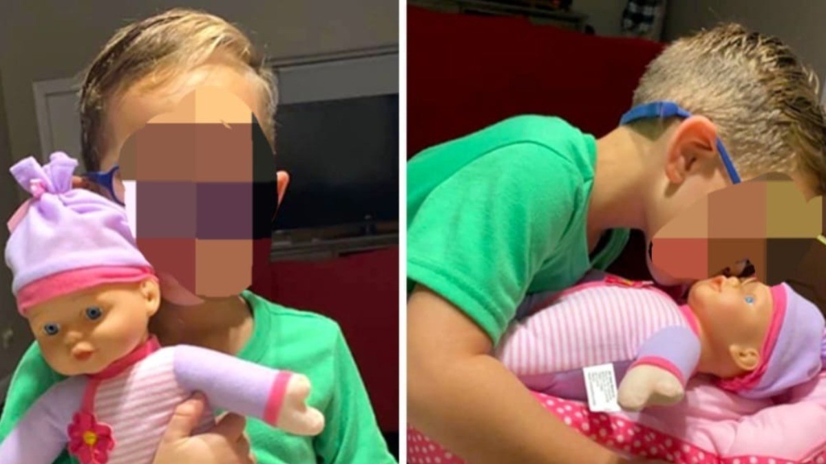 ¡Niño pide muñeca de regalo para aprender a ser un gran padre!