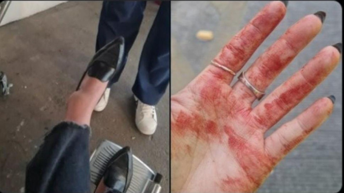 ¡Se lanza mujer de camión porque el chofer no la dejaba bajar!