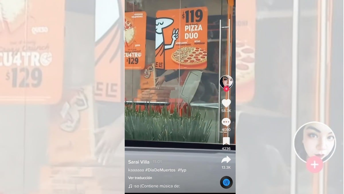 Captan a empleado de pizzería, ¡reutilizando las cajas de la basura!