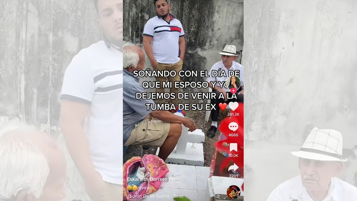 ¡Mujer acompaña a su esposo a llevar flores a la tumba de su exnovia!