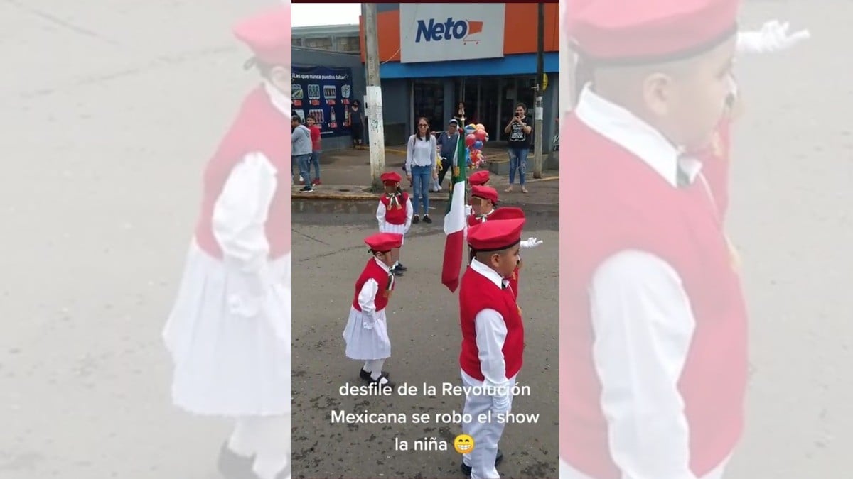 ¡Niña saca los pasos prohibidos durante desfile!