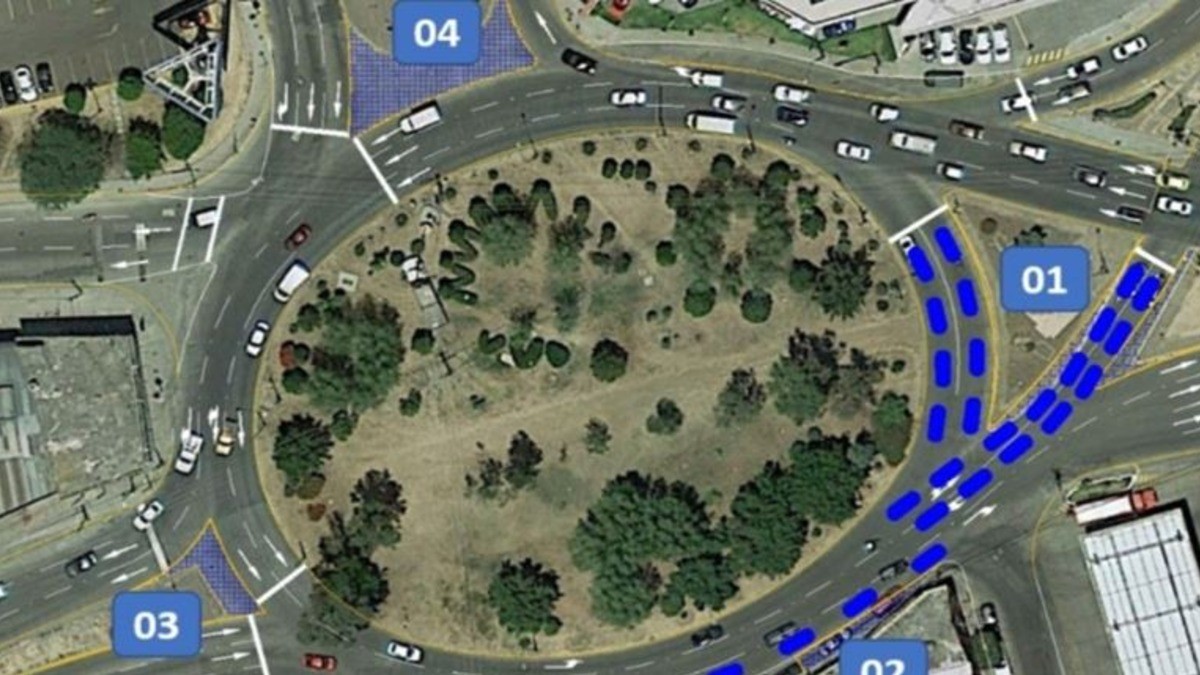 Dan seguridad a peatones en la Glorieta Paseo de los Insurgentes