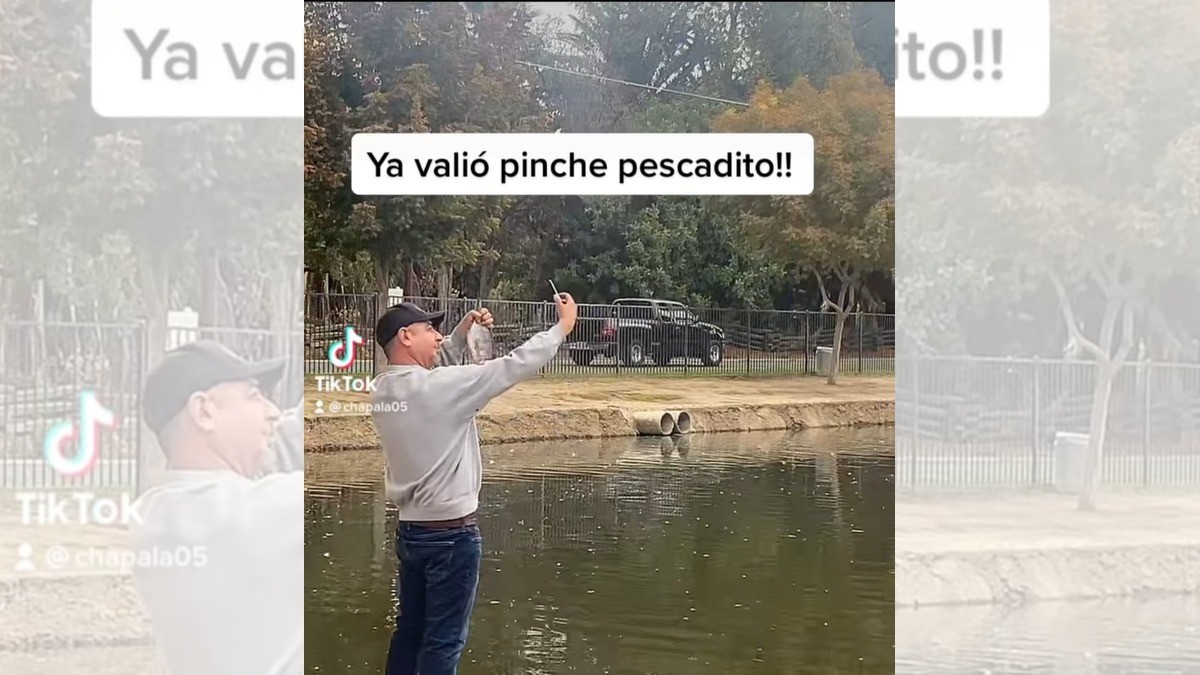 Pescador se confunde, ¡y avienta su celular al agua!