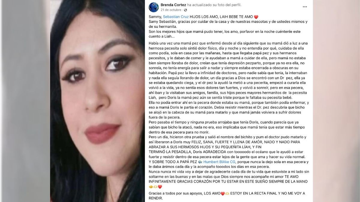 Mamá muere por meningitis y le hereda cuento a hijita recién nacida