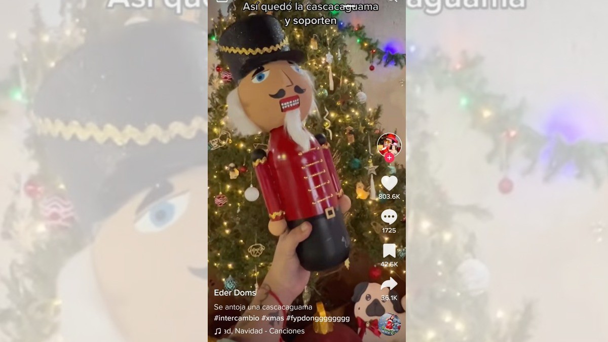 ¡Tiktokero decora caguama para intercambio navideño!
