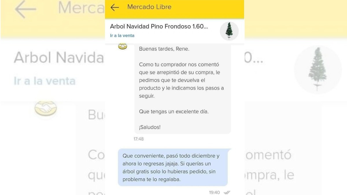 Compra árbol navideño por internet, ¡y lo devuelve en enero!