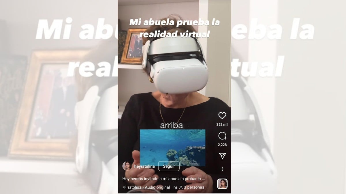 #Video Abuelita prueba por primera vez la realidad virtual; ¡su reacción se vuelve viral!