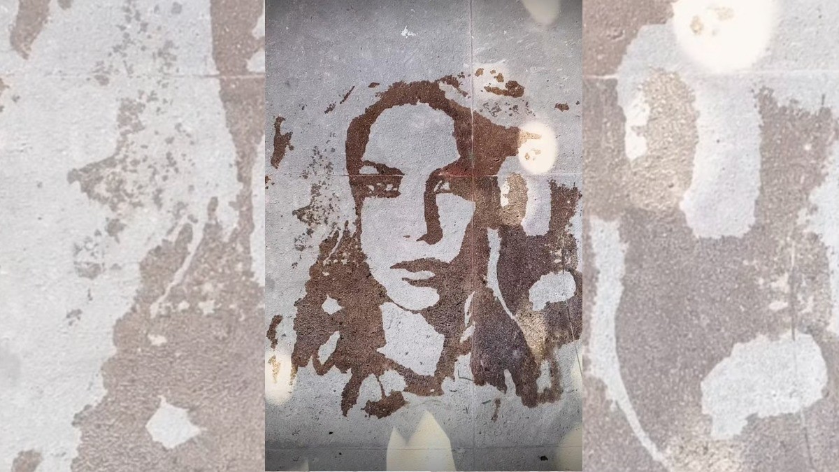 Joven dibuja rostro de Shakira, ¡con gotas de agua!