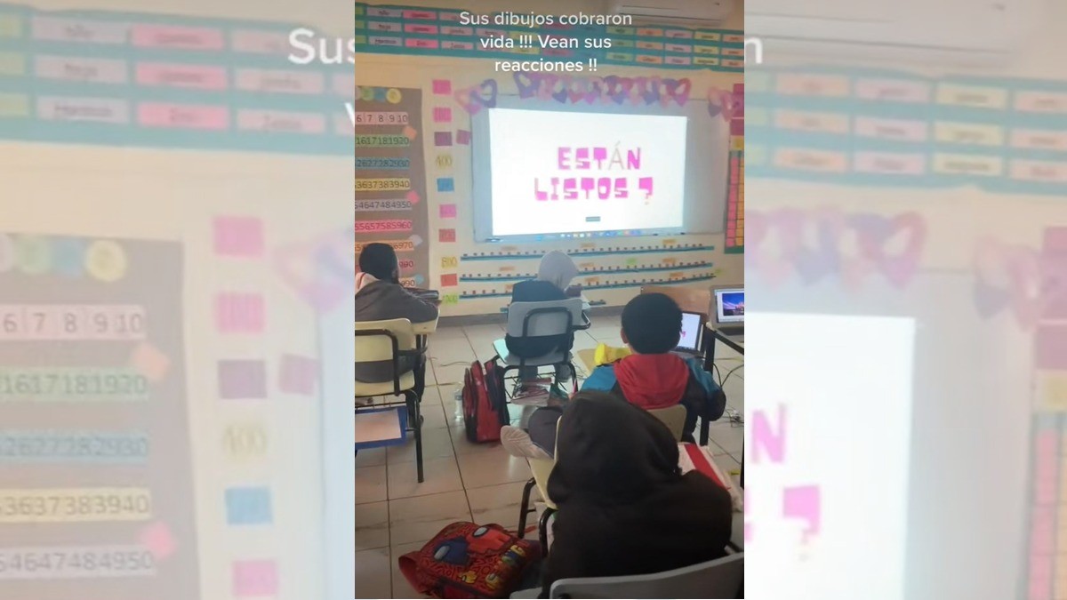 Maestro sorprende a sus alumnos al darle vida a sus dibujos