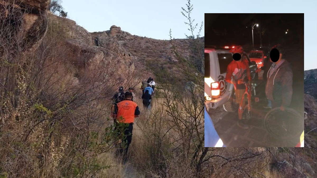 Rescatan a joven que cayó a un barranco en el cerro de La Bufa