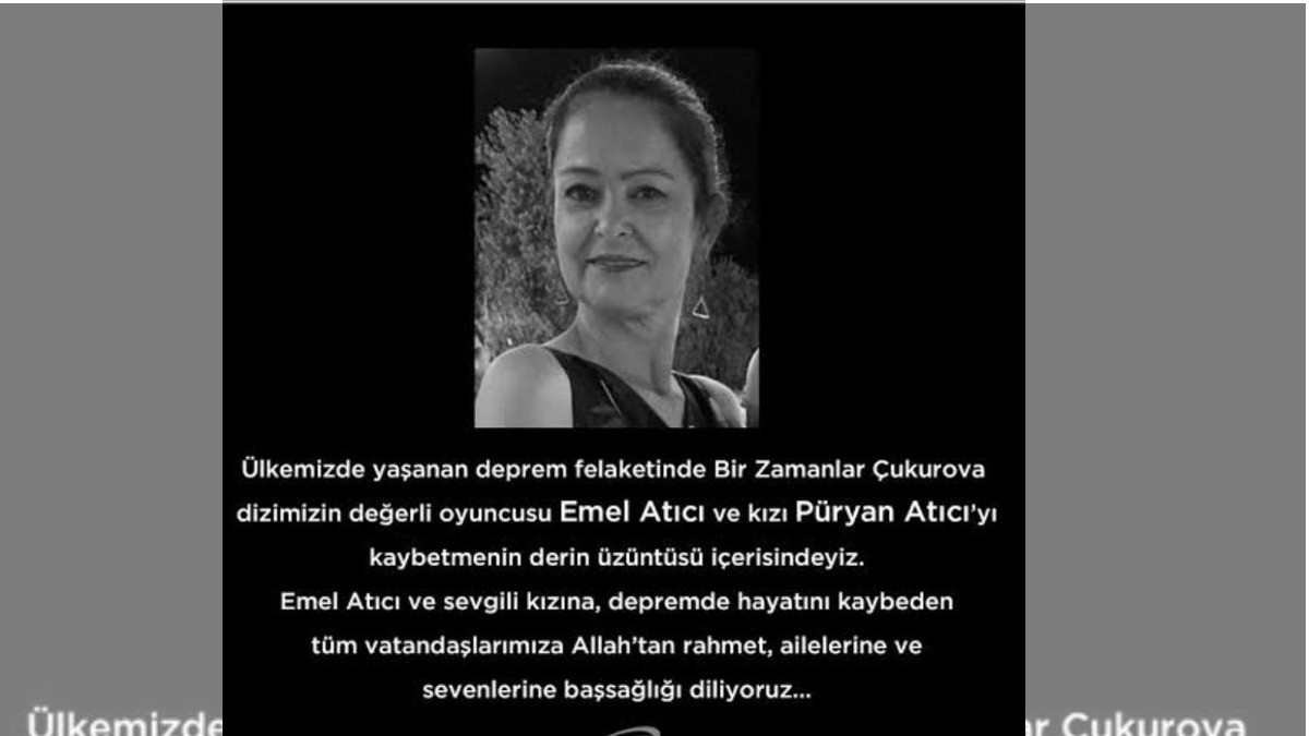 Fallece actriz turca junto con su hija durante terremoto