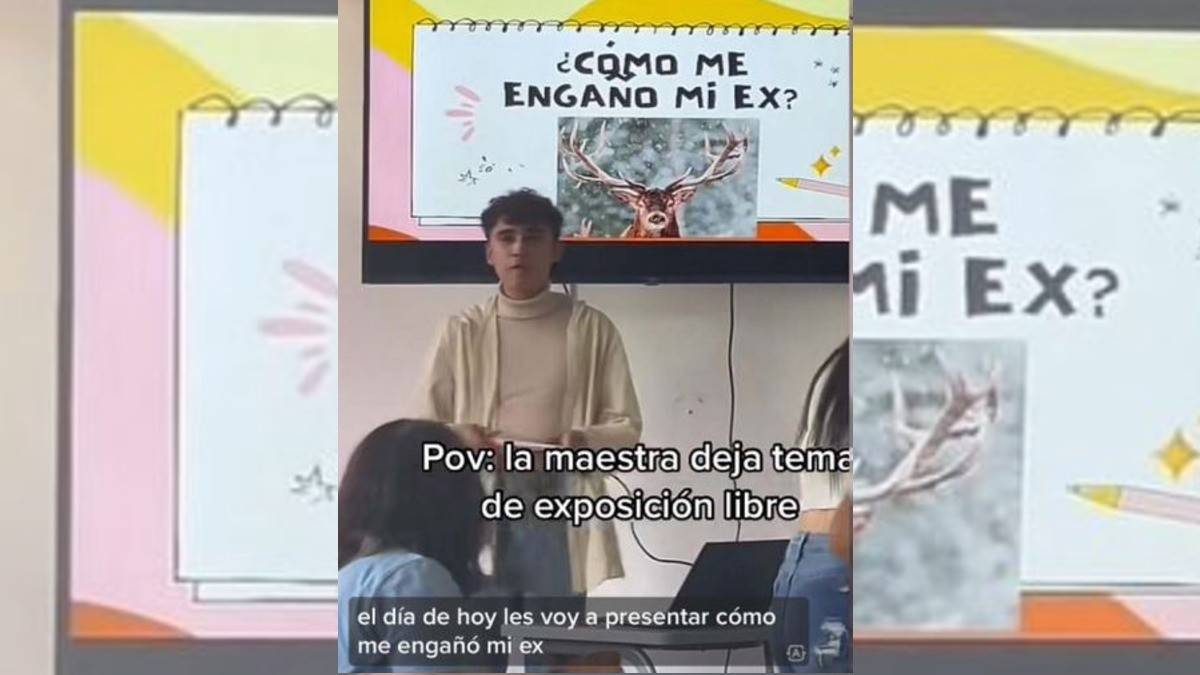 En ‘tema libre’ estudiante expone cómo lo engañó su ex