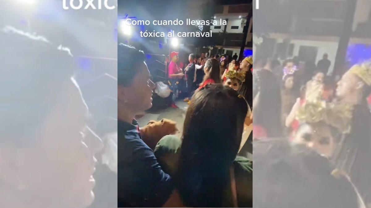Por celos, ¡mujer le echa pleito a bailarina en el carnaval!