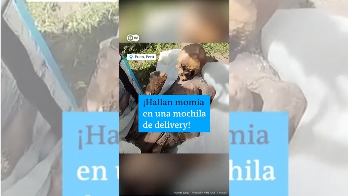 Policías encuentran momia, ¡en mochila de repartidor!