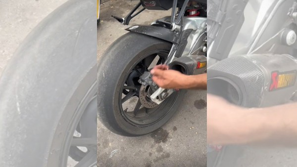 Joven preparó palomitas, ¡en el escape de su moto!