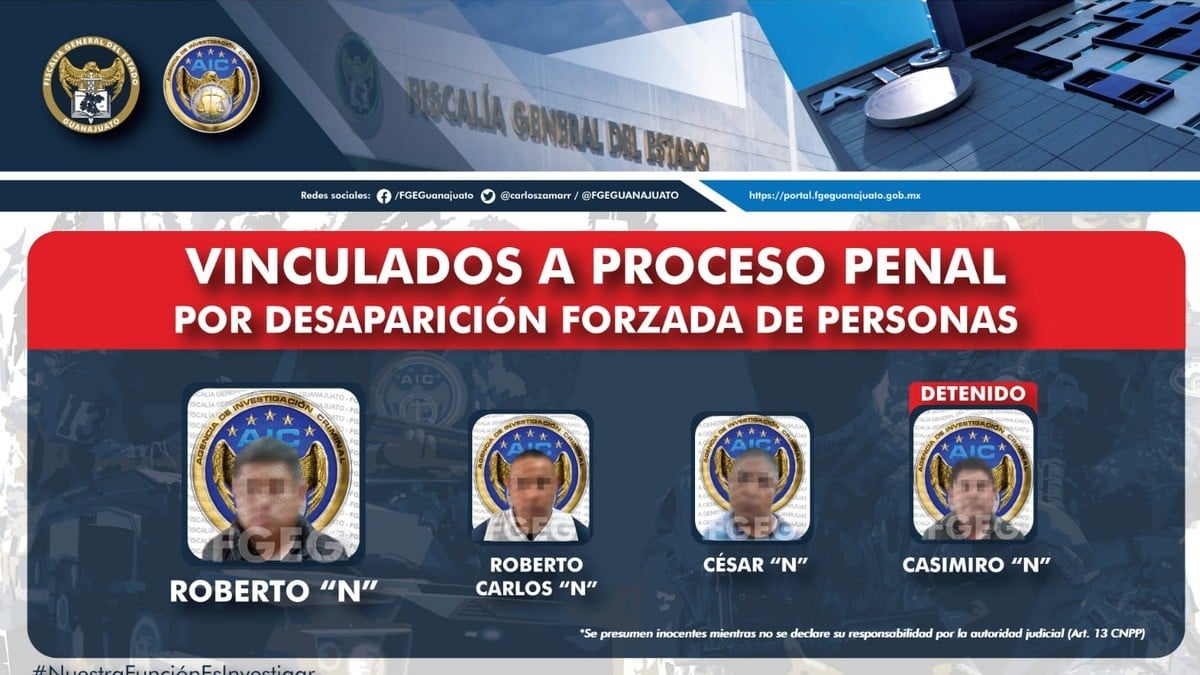 Procesan a expolicías acusados del asesinato de cuatro jóvenes en Romita