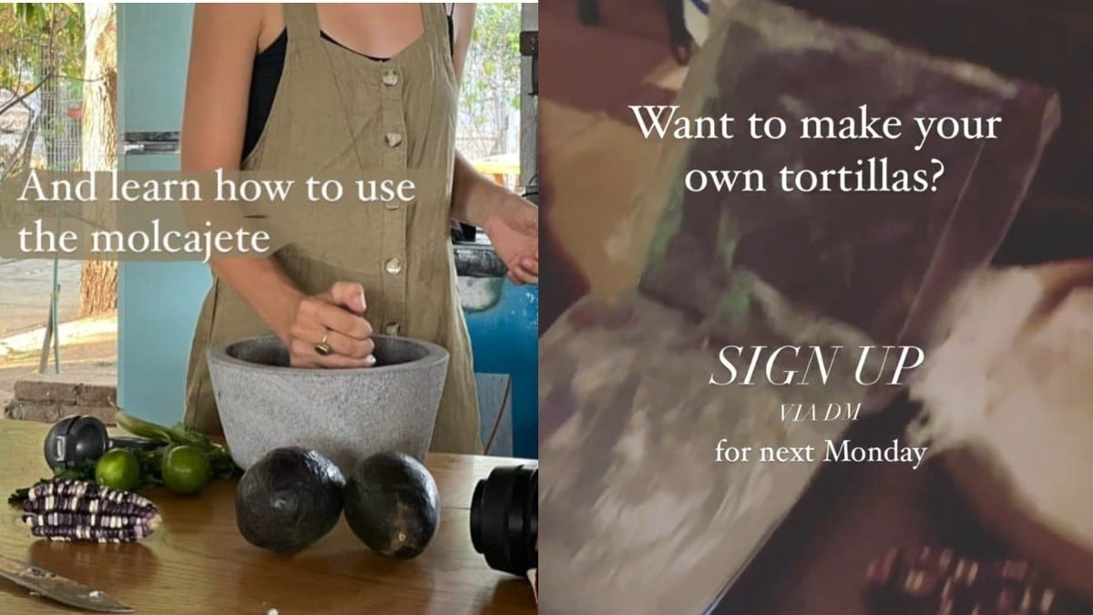 Gringa cobra mil pesos por enseñarle a los extranjeros a hacer tortillas