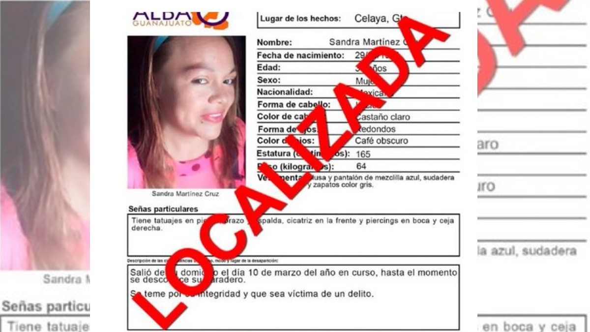 Una de las desaparecidas en Celaya ¡ya fue localizada!