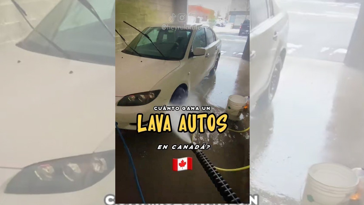 Mexicano presume los miles de pesos que gana lavando carros en Canadá
