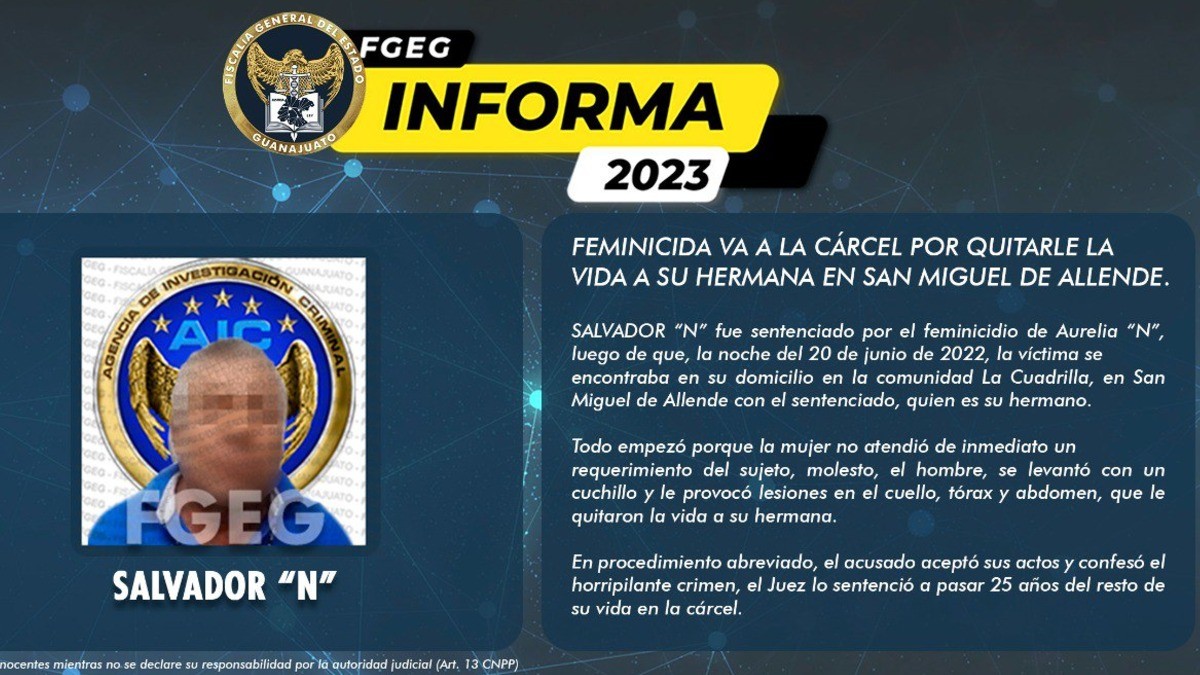 Encarcelan a Salvador por matar a su hermana