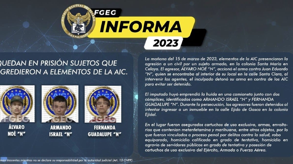Van a prisión agresores de elementos del Agencia de Investigación Criminal