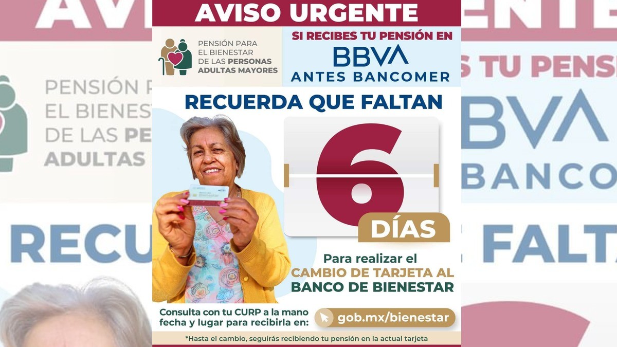 Solo quedan seis días para que adultos mayores recojan su tarjeta del Bienestar