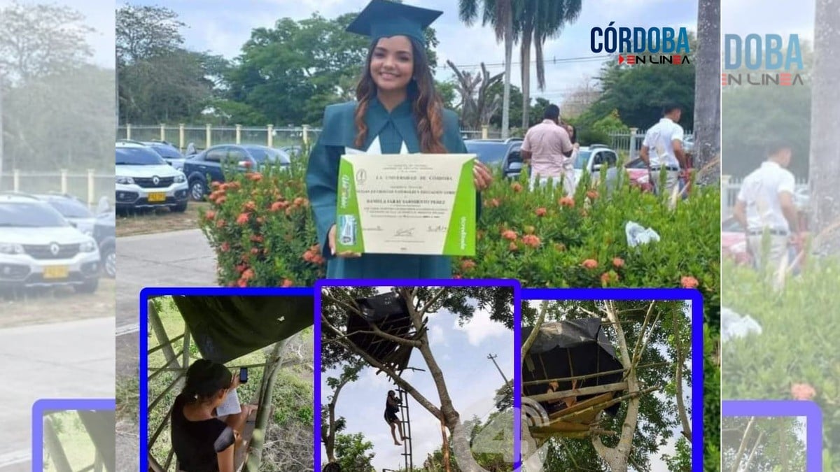 ¡Joven que estudiaba sobre un árbol para agarrar Wifi se gradúa con honores!
