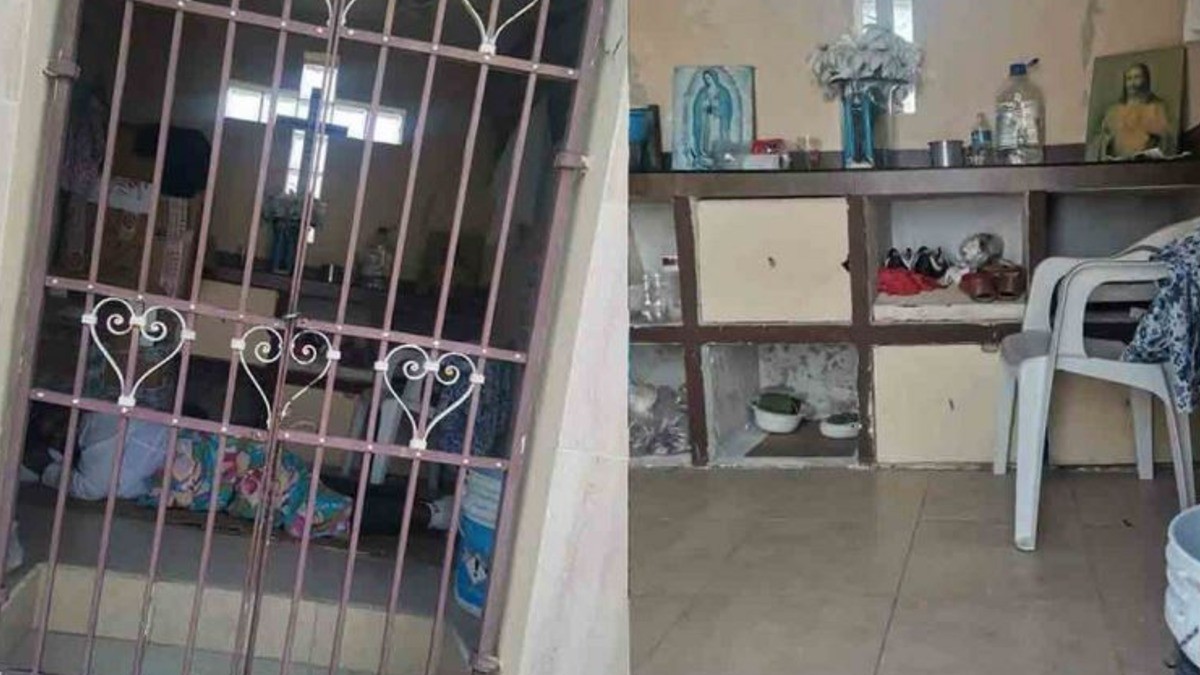 Pareja hace de un mausoleo ¡su vivienda!