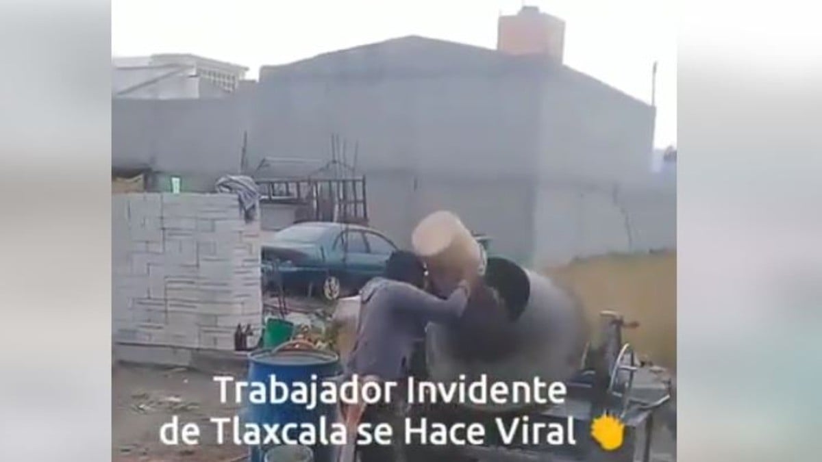 Albañil invidente se hace viral