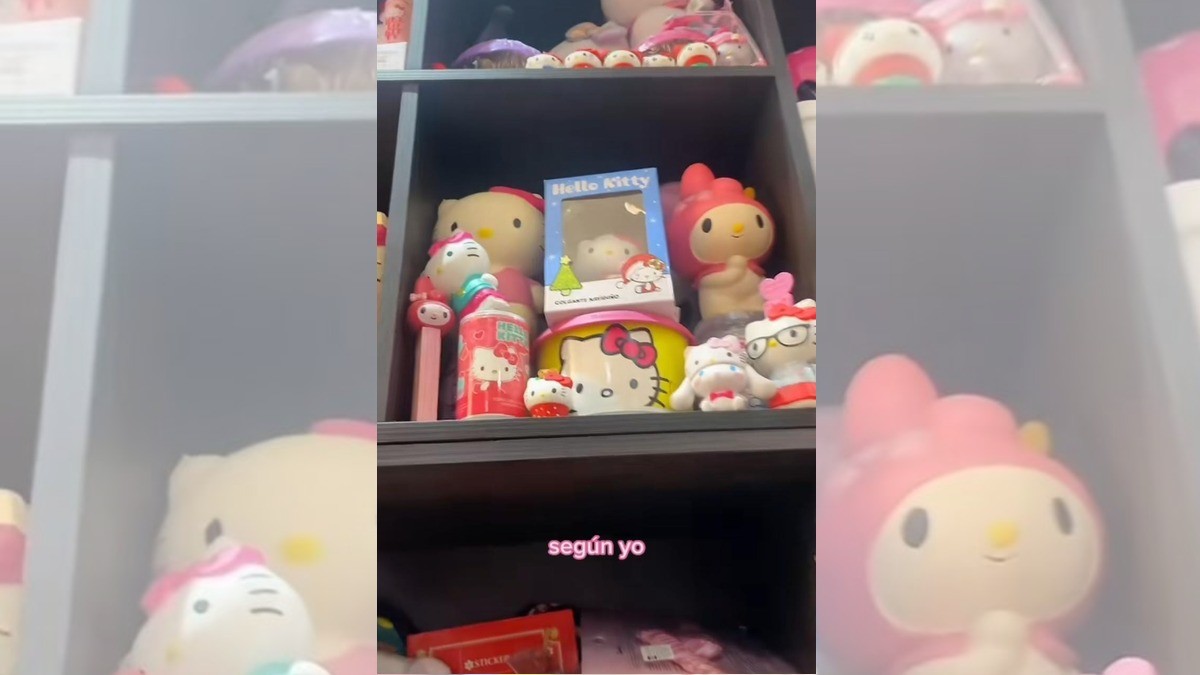 Mamá demuestra ser fan de Hello Kitty con gran colección de artículos