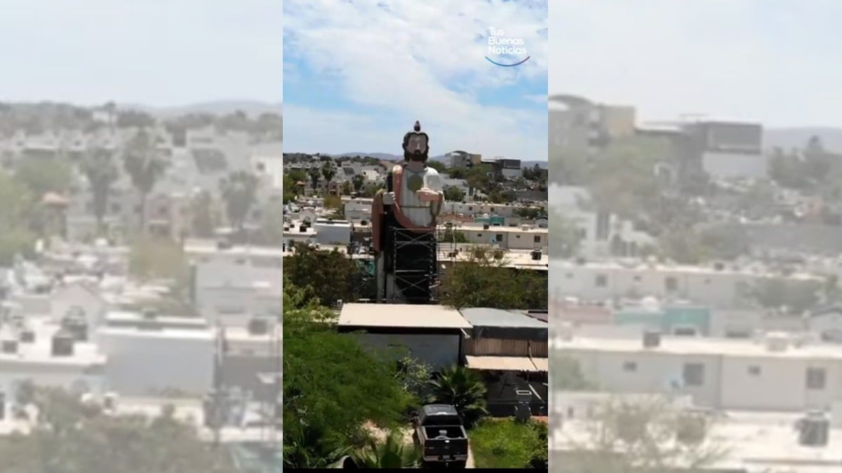 ¡En la tierra de “El Chapo“! Colocan imagen gigante de San Judas Tadeo