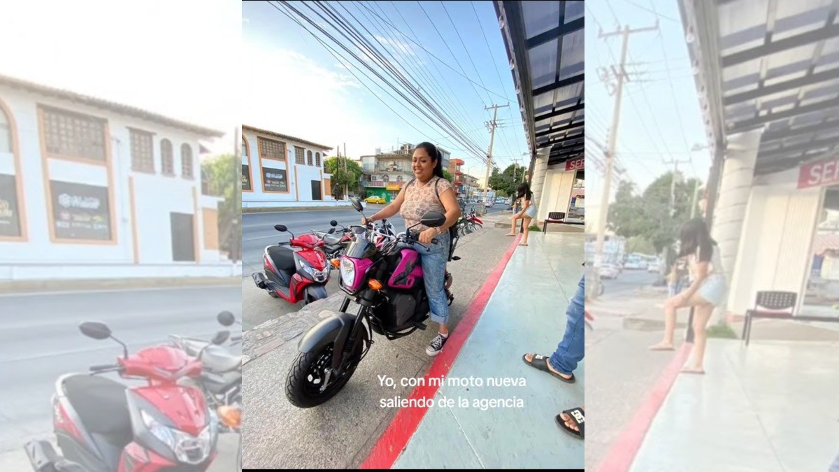 Joven choca su moto tras sacarla de la tienda