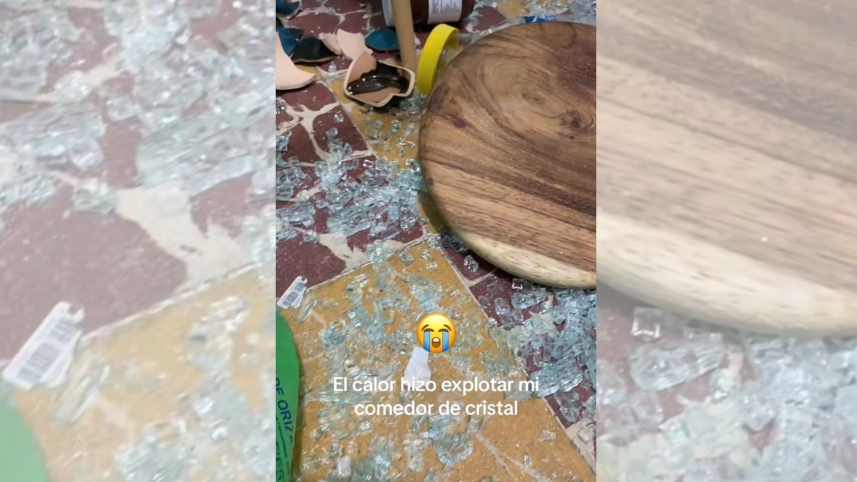 Intenso calor provoca explosión de un comedor de vidrio
