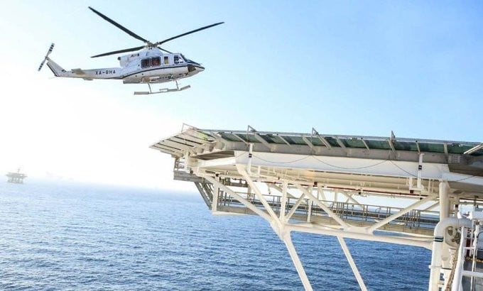 Cae helicóptero en mar de Campeche