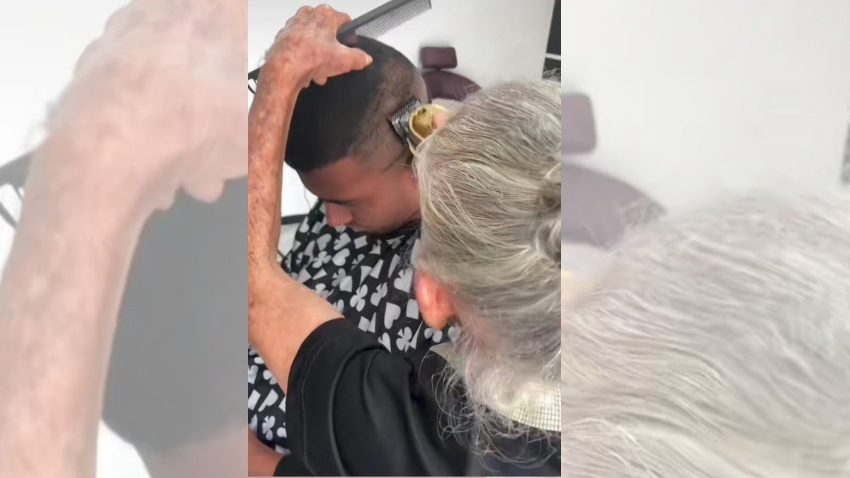 Abuelita talentosa sorprende con cortes de cabello modernos
