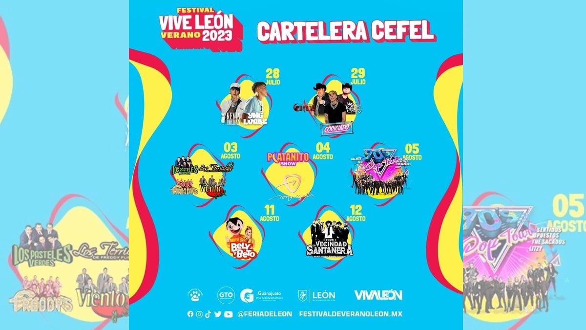 Estos son los conciertos que habrá en el Palenque del Festival de Verano 2023; ¡no te los pierdas!