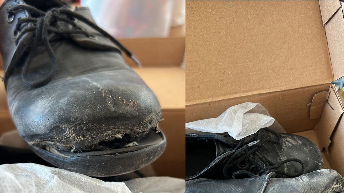 Maestra sorprende a alumno al regalarle unos zapatos nuevos