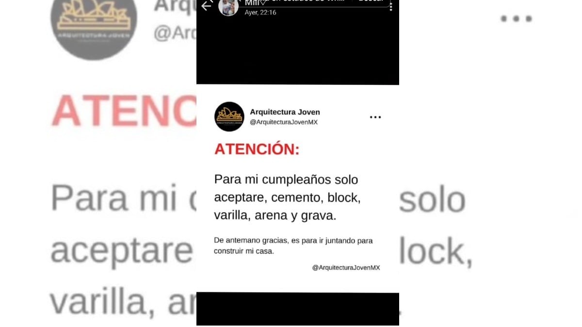 Cumpleañera pide material para la construcción como regalo