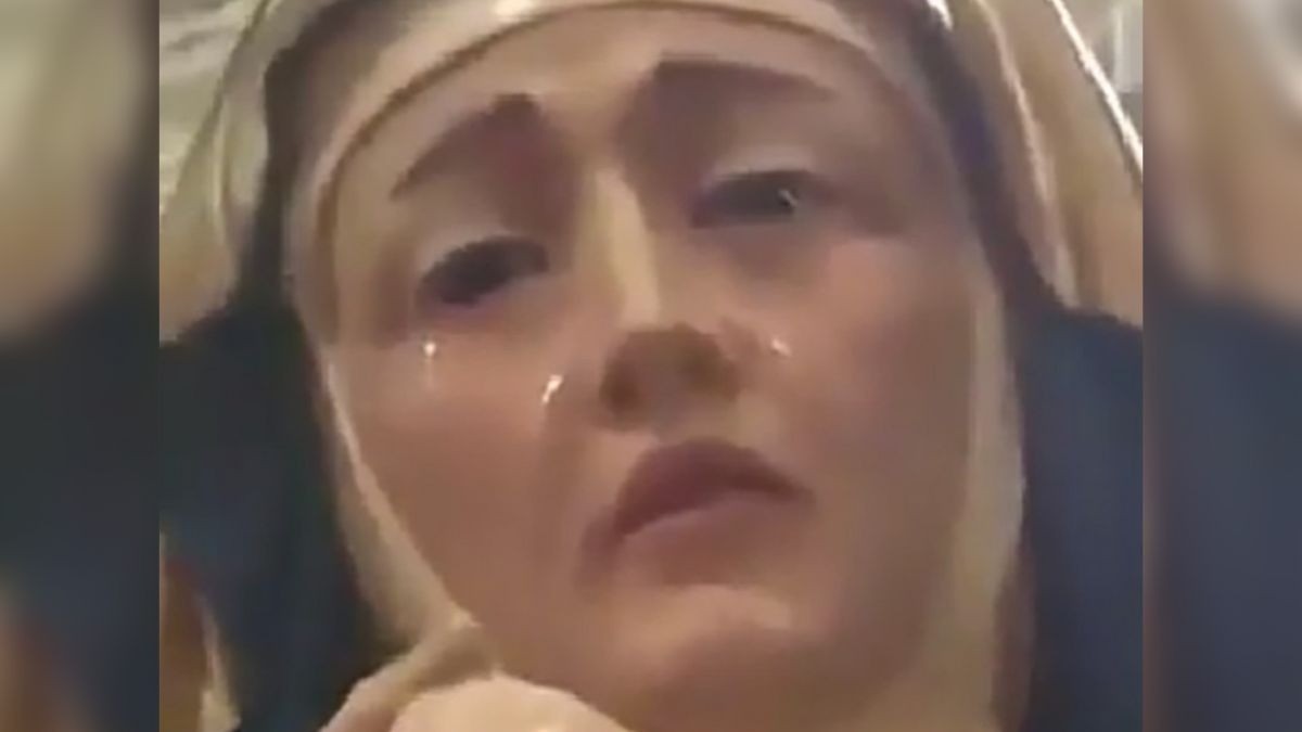 ¿Lágrimas en una imagen de la Virgen?