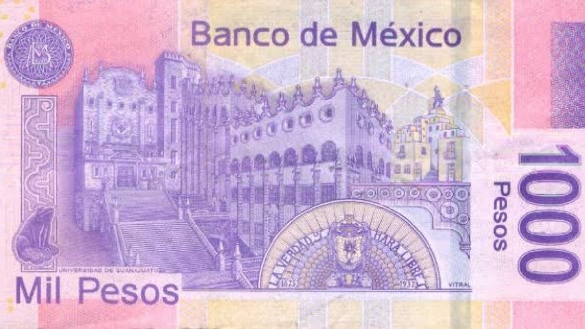 Se va el billete de 1000 pesos con la imagen de la Universidad de Guanajuato