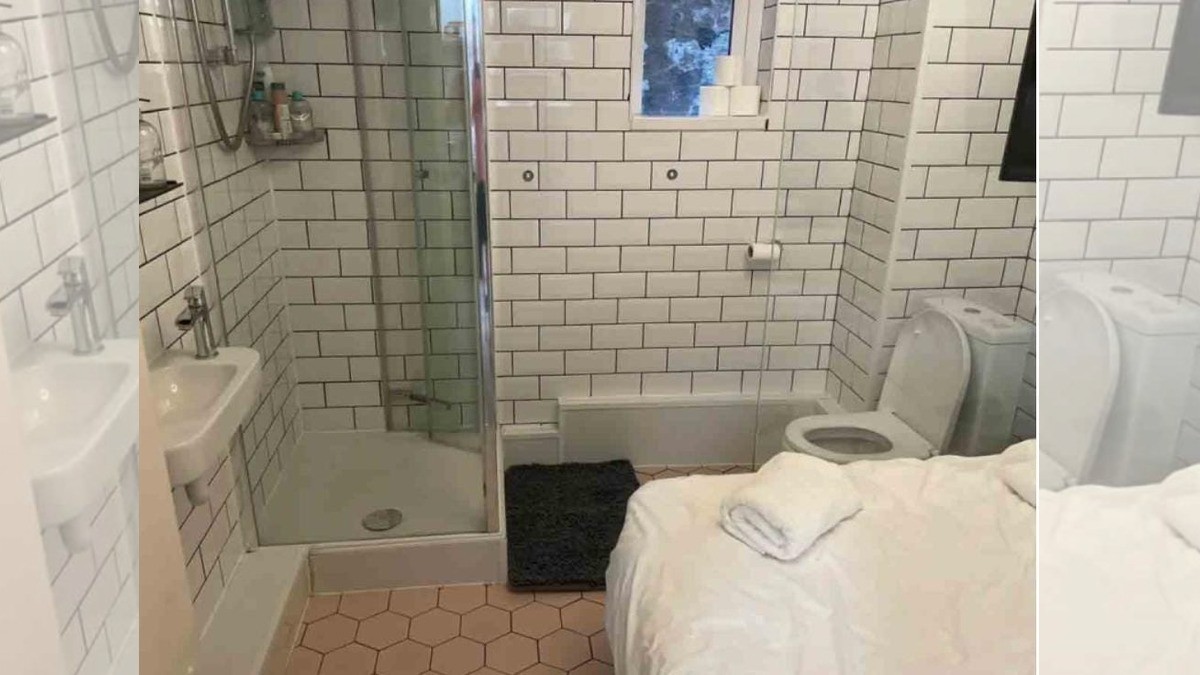 Profesor renta un Airbnb ¡y resulta ser un baño con cama!